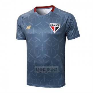 Camiseta De Futbol de Entrenamiento Sao Paulo 2025-2026 Azul Gris