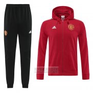 Chandal con Capucha del Manchester United 2022-2023 Rojo