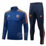 Chandal de Sudadera del Manchester United 2022-2023 Azul