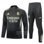 Chandal de Sudadera del Real Madrid Nino 2025-2026 Gris Verde