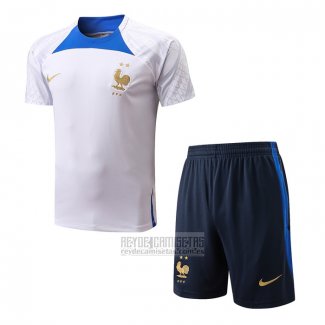 Chandal del Francia Manga Corta 2022-2023 Blanco - Pantalon Corto