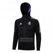 Chaqueta con Capucha del Real Madrid 2022-2023 Negro