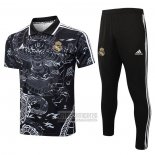 Conjunto Polo del Real Madrid Dragon 2024-2025 Negro