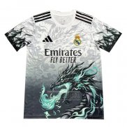 Tailandia Camiseta De Futbol Real Madrid Dragon 2024-2025 Blanco Gris