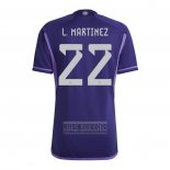 Camiseta De Futbol Argentina Jugador L.Martinez Segunda 2022