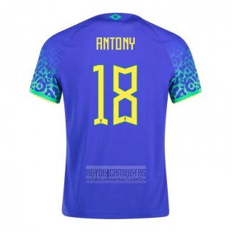 Camiseta De Futbol Brasil Jugador Antony Segunda 2022