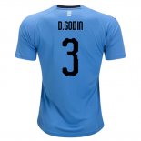 Camiseta De Futbol Uruguay Jugador D.godin Primera 2018