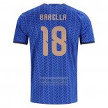 Camiseta De Futbol Italia Jugador Nicolo Barella Primera 2026
