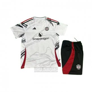 Camiseta De Futbol Manchester United Special Nino 2025-2026 Blanco