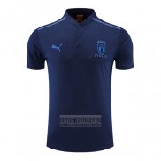 Camiseta De Futbol Polo del Italia 2022-2023 Azul Marino