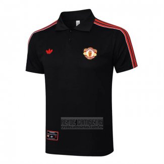 Camiseta De Futbol Polo del Manchester United 2025-2026 Negro