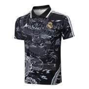 Camiseta De Futbol Polo del Real Madrid Dragon 2024-2025 Negro