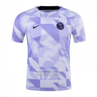 Camiseta De Futbol Pre Partido del America 2023 Purpura