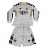 Camiseta De Futbol Real Madrid Primera Manga Larga Nino 2025-2026