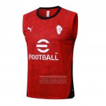 Camiseta De Futbol de Entrenamiento AC Milan Sin Mangas 2025-2026 Rojo