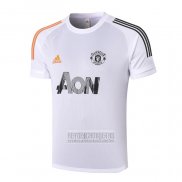 Camiseta De Futbol de Entrenamiento Manchester United 2020-2021 Blanco