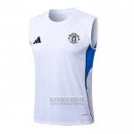 Camiseta De Futbol de Entrenamiento Manchester United Sin Mangas 2025-2026 Blanco