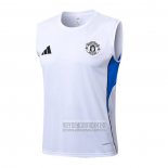 Camiseta De Futbol de Entrenamiento Manchester United Sin Mangas 2025-2026 Blanco