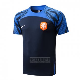 Camiseta De Futbol de Entrenamiento Paises Bajos 2022-2023 Azul