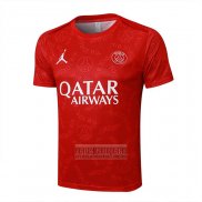 Camiseta De Futbol de Entrenamiento Paris Saint-Germain Jordan 2024-2025 Rojo