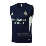 Camiseta De Futbol de Entrenamiento Real Madrid Sin Mangas 2025-2026 Azul