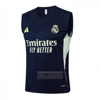 Camiseta De Futbol de Entrenamiento Real Madrid Sin Mangas 2025-2026 Azul