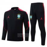Chandal de Sudadera del Brasil 2026-2027 Negro Rojo