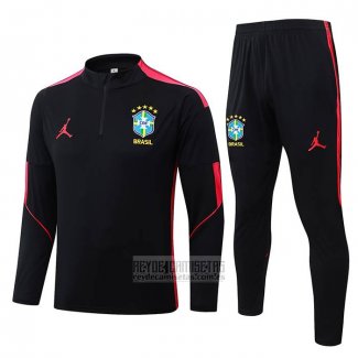 Chandal de Sudadera del Brasil 2026-2027 Negro Rojo
