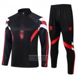 Chandal de Sudadera del Manchester United Nino 2024-2025 Negro