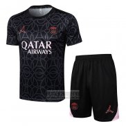 Chandal del Paris Saint-Germain Jordan Manga Corta 2024-2025 Negro - Pantalon Corto