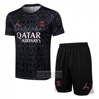 Chandal del Paris Saint-Germain Jordan Manga Corta 2024-2025 Negro - Pantalon Corto